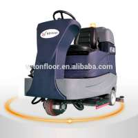 Ride on double brush industrial floor sweeper machine for factory